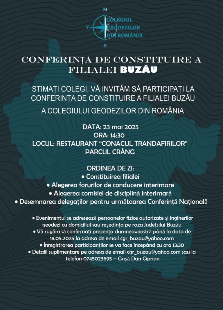Invitație conferința de constituire Buzău