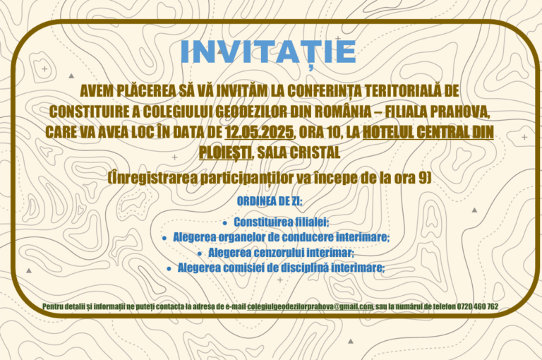 Invitație conferință de constituire Prahova